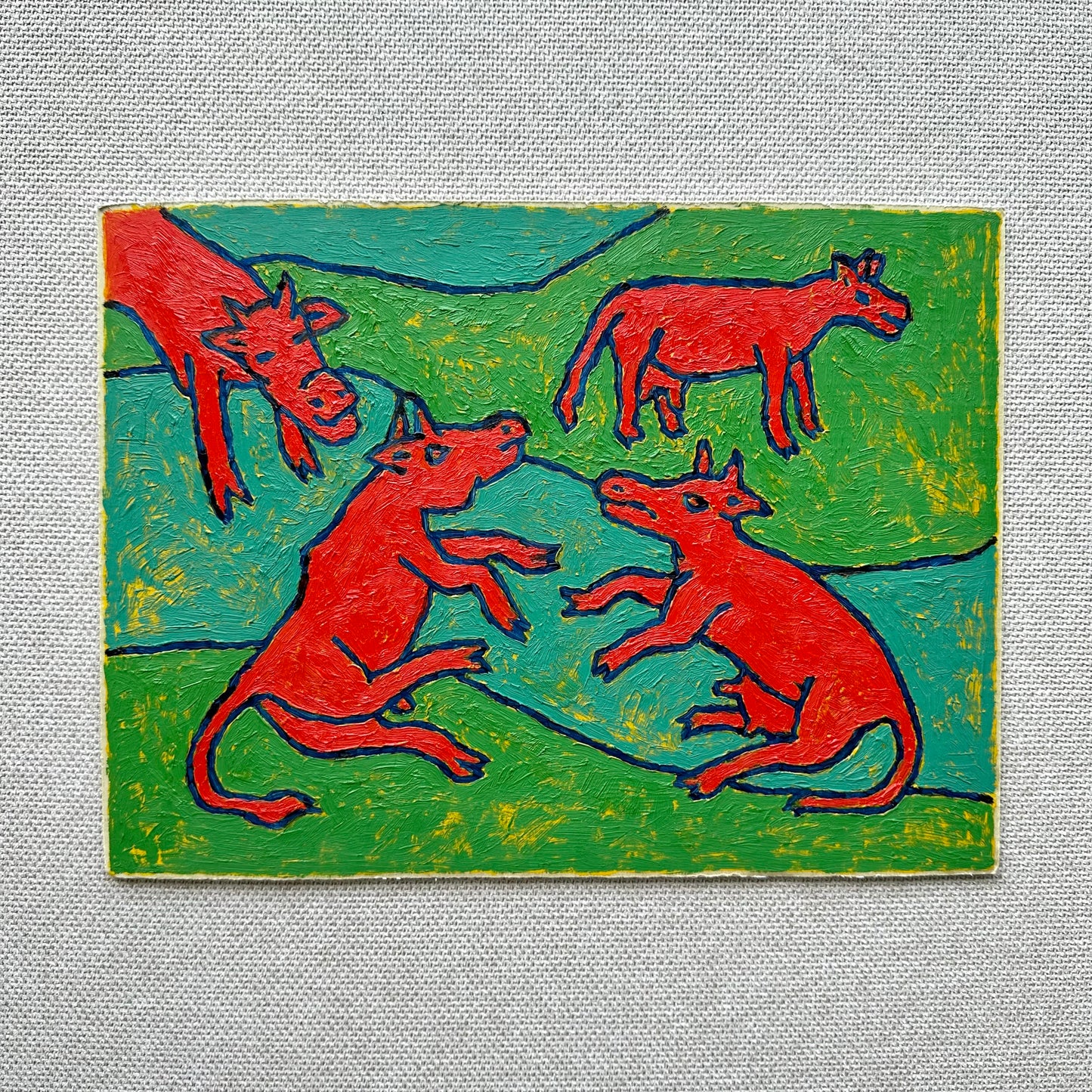 ''4 Cows'' Original Artwork