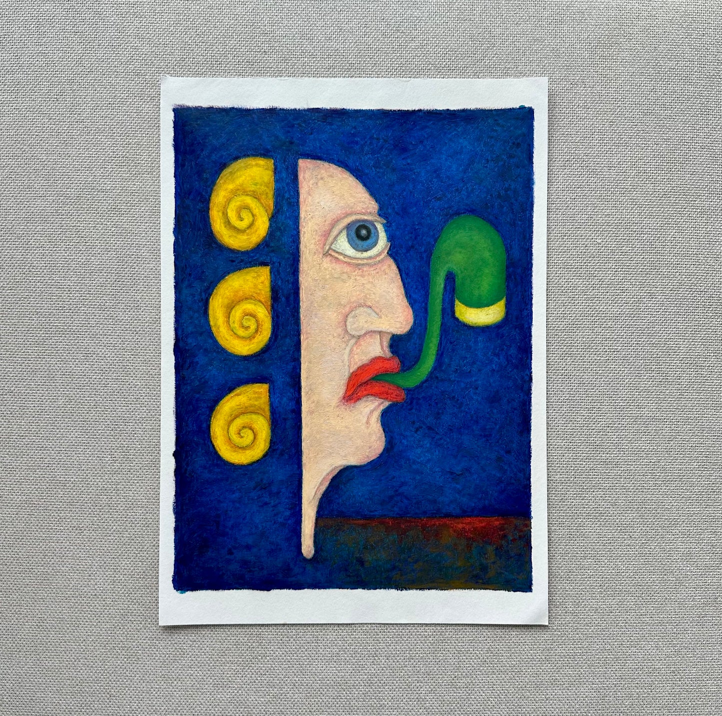 ''Woman with A Pipe'' Original Artwork