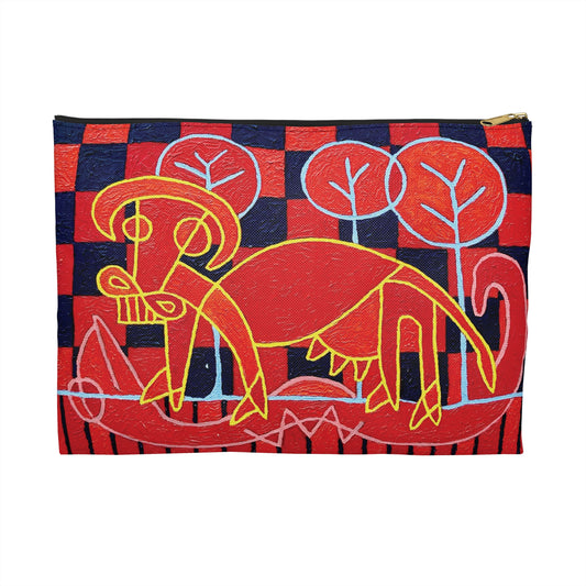 ''Cow & Snake'' Zippered Pouch