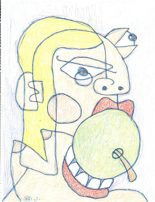 ''Eve With The Apple'' Original Artwork