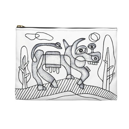 ''Spring Cow'' Zippered Pouch